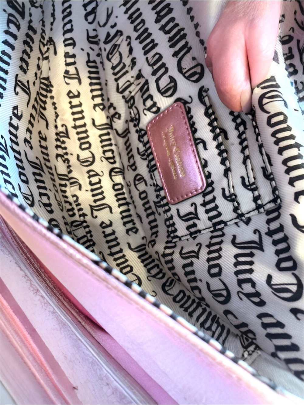 Juicy Couture Metallic Rose Gold Quilted Crossbody Bag - Picture 7 of 9